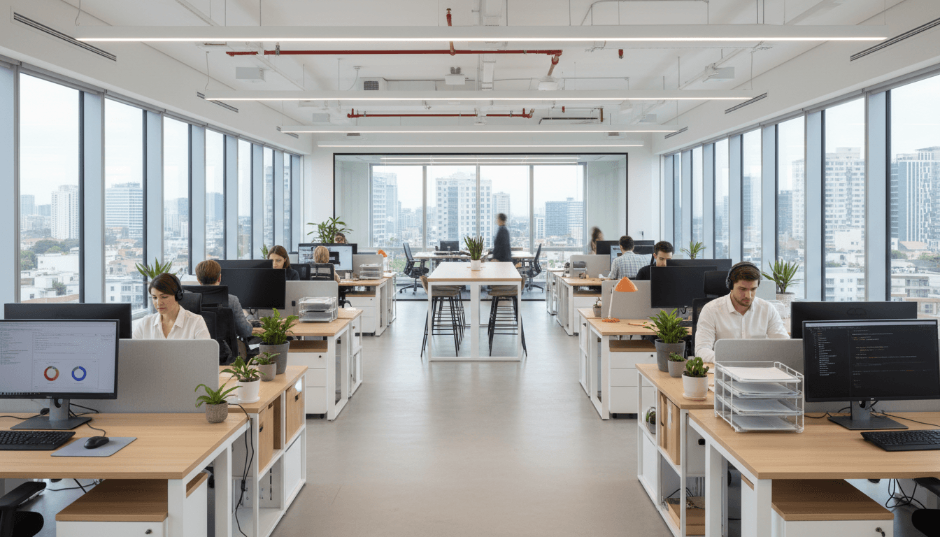 Clean modern corporate office environment